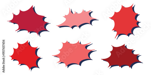 Set of hand drawn speech bubble Blank empty message box Textbox frame for banners, price tags, stickers, design