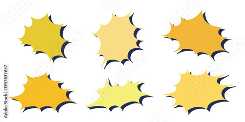 Set of hand drawn speech bubble Blank empty message box Textbox frame for banners, price tags, stickers, design