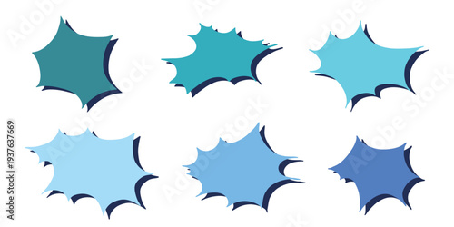 Set of hand drawn speech bubble Blank empty message box Textbox frame for banners, price tags, stickers, design