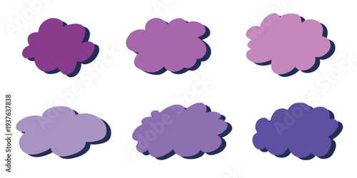 Set of hand drawn speech bubble Blank empty message box Textbox frame for banners, price tags, stickers, design