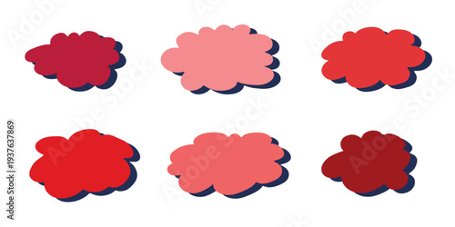 Set of hand drawn speech bubble Blank empty message box Textbox frame for banners, price tags, stickers, design