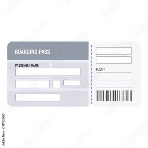 Modern Airport Boarding Pass for Air Travel Travel Documentation and Flight Access