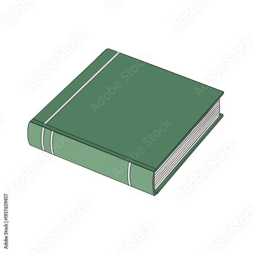 Stylish Green Hardcover Book for Reading Education or Writing