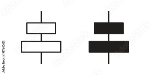 Align center icon in line design. Editable stroke icon.