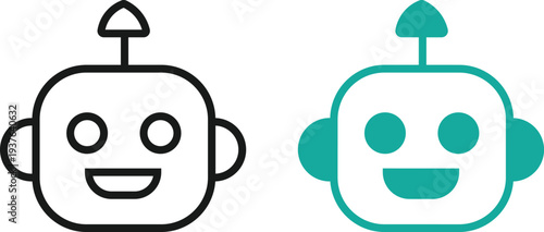 Modern and clean Chatbot Robot icon.