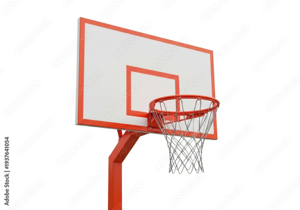 Naklejka premium High-quality illustration of a basketball hoop and backboard isolated on transparent background