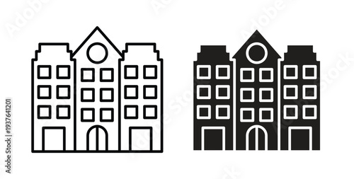 Amsterdam icon in line design. Editable stroke icon.