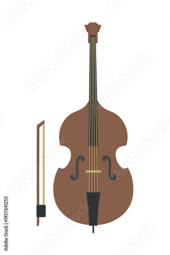 シンプルなコントラバスのイラスト