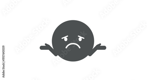 Angry emoticon with furrowed brow and raised arms.