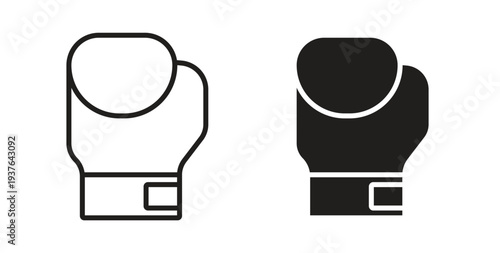 Boxing glove icon in line design. Editable stroke icon.