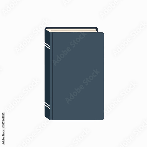 Dark Blue Hardcover Book with Bookmark.