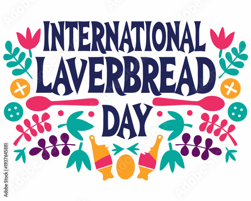 Traditional Laverbread Dish Vector Illustration, Welsh Cuisine and Food Concept
