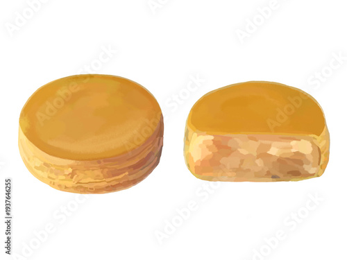 大判焼き（白あん）1個と断面