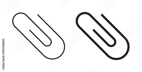 Clip icon in line design. Editable stroke icon.