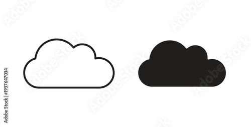 Cloud icon in line design. Editable stroke icon.
