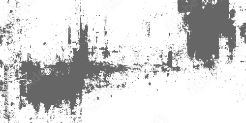 An abstract black ink splat and grunge paint splash design featuring a dirty spray texture and artistic liquid drip elements on a vector background border