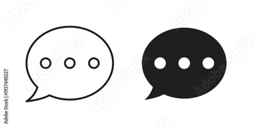 Comment icon in line design. Editable stroke icon.