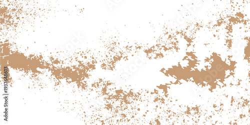 An abstract grunge wall pattern featuring a dirty brown coffee powder texture and old paper surface with macro paint stains and water drop design