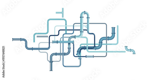 Industrial Pipe Network System.