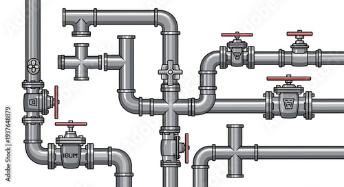 Industrial Pipe System Fittings.