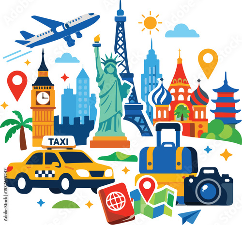 travel concept vector illustration