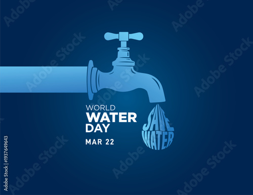 World Water Day Concept. Water and gender. Saving water and world environmental protection concept- Environment day and earth day.