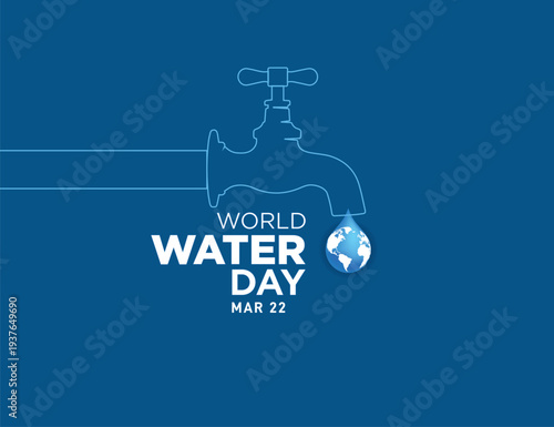 World Water Day Concept. Water and gender. Saving water and world environmental protection concept- Environment day and earth day.