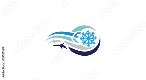 Snowflake Logo Design Element.