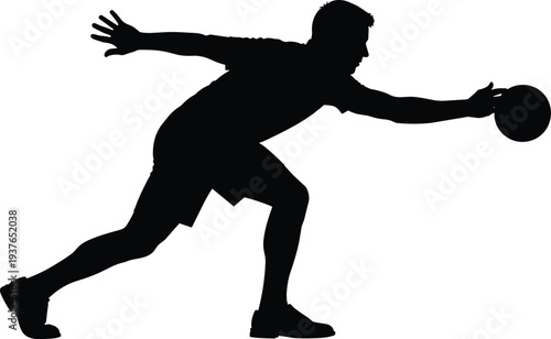 Basketball player dribbling silhouette sport action vector illustration