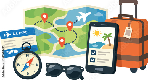 travel concept vector illustration