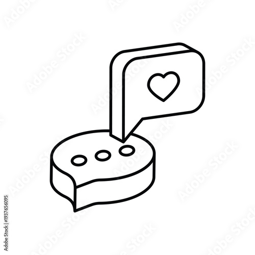 Chat icon clean and modern vector illustration