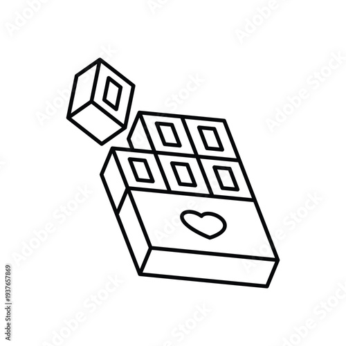 Chocolate icon clean and modern vector illustration