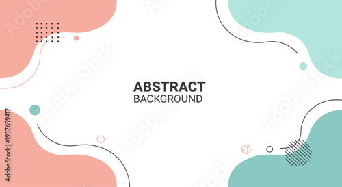 Abstract background with organic shapes and pastel colors - modern design