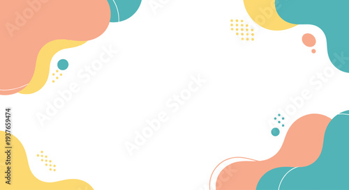 Abstract fluid shapes background in pastel colors, modern design, copy space