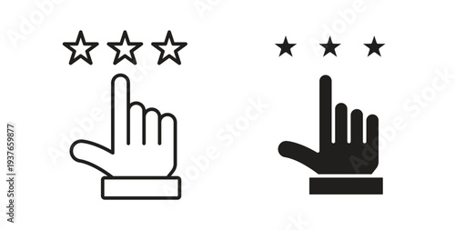 Customer feedback icon, Outline Symbol Illustration, Editable Stroke perfect for logos and more