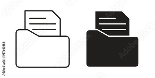 File icon, Outline Symbol Illustration, Editable Stroke perfect for logos and more