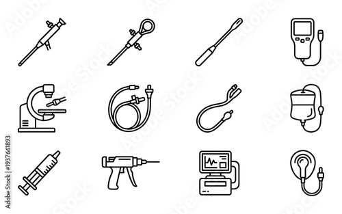 Ureteroscope flexible instrument used in urology for visualization and treatment of the ureter