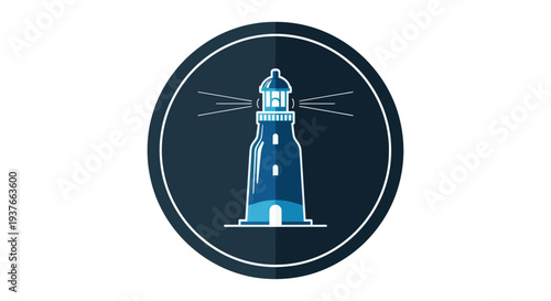 Lighthouse Icon Flat Design