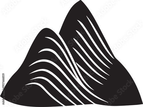 Mountain landscape vector isolated on white backgound