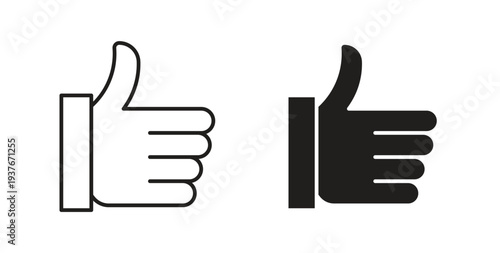 Like icon, Outline Symbol Illustration, Editable Stroke perfect for logos and more