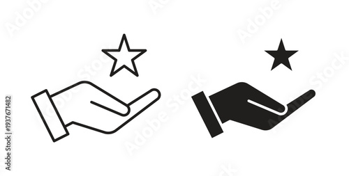 Loyalty program icon, Outline Symbol Illustration, Editable Stroke perfect for logos and more