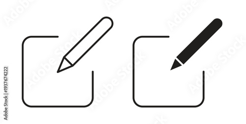Register icon, Outline Symbol Illustration, Editable Stroke perfect for logos and more