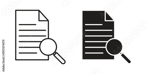 Research icon, Outline Symbol Illustration, Editable Stroke perfect for logos and more