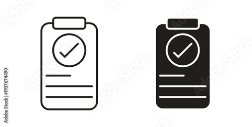 Result icon, Outline Symbol Illustration, Editable Stroke perfect for logos and more
