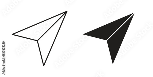 send Message icon, Outline Symbol Illustration, Editable Stroke perfect for logos and more