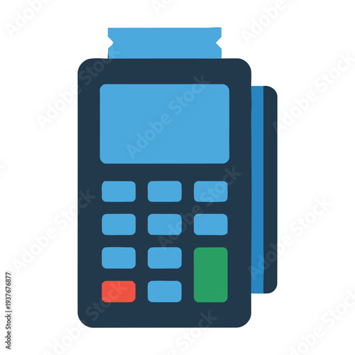 POS Payment Terminal Icon – Credit Card Machine Vector