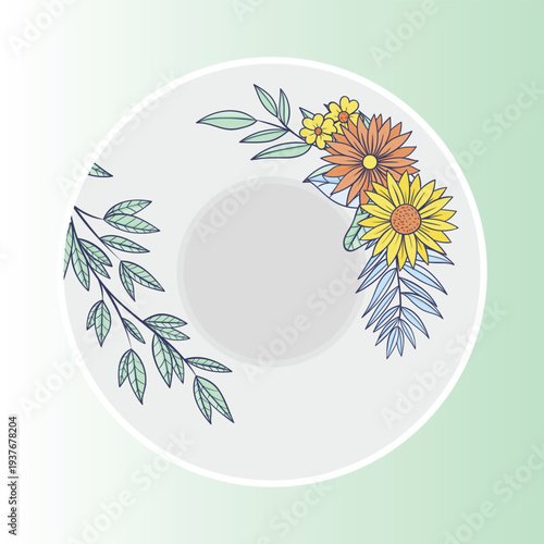 One time floral plate vector design isolated on background.Disposable plates, Single-use plates,Disposable plastic,paper tableware
Throwaway plates,Party plates,Biodegradable vector