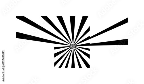 Black sunburst vector graphic