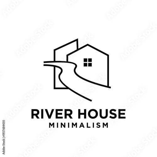 Minimalist River House Logo Design