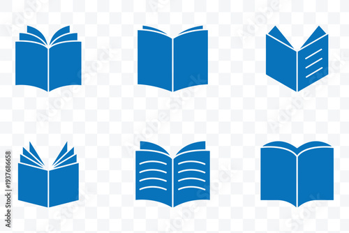 Book icon set education study reading learning language skill sign symbol. Education sign. Stock vector illustration.